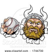Vector Illustration of Viking Baseball Ball Sports Mascot by AtStockIllustration