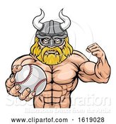 Vector Illustration of Viking Baseball Sports Mascot by AtStockIllustration