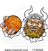 Vector Illustration of Viking Basketball Ball Sports Mascot by AtStockIllustration