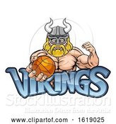 Vector Illustration of Viking Basketball Sports Mascot by AtStockIllustration
