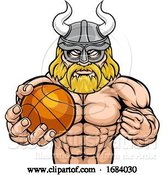 Vector Illustration of Viking Basketball Sports Mascot by AtStockIllustration