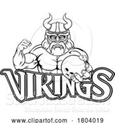 Vector Illustration of Viking Bowling Sports Mascot by AtStockIllustration