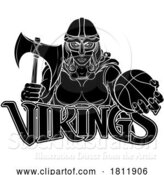 Vector Illustration of Viking Celtic Knight Basketball Warrior Lady by AtStockIllustration