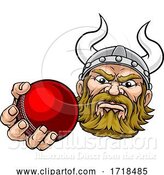 Vector Illustration of Viking Cricket Ball Sports Mascot by AtStockIllustration