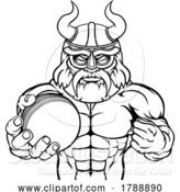 Vector Illustration of Viking Cricket Sports Mascot by AtStockIllustration