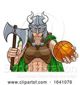 Vector Illustration of Viking Female Gladiator Basketball Warrior Lady by AtStockIllustration