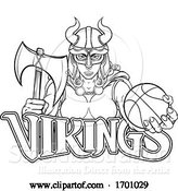Vector Illustration of Viking Female Gladiator Basketball Warrior Lady by AtStockIllustration
