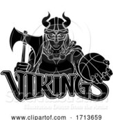 Vector Illustration of Viking Female Gladiator Basketball Warrior Lady by AtStockIllustration