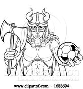 Vector Illustration of Viking Female Gladiator Soccer Warrior Lady by AtStockIllustration