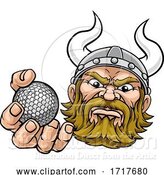 Vector Illustration of Viking Golf Ball Sports Mascot by AtStockIllustration