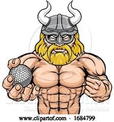 Vector Illustration of Viking Golf Sports Mascot by AtStockIllustration