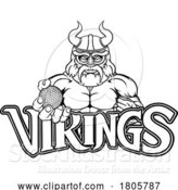 Vector Illustration of Viking Golf Sports Mascot by AtStockIllustration