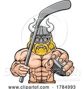 Vector Illustration of Viking Guy Ice Hockey Sports Team Mascot by AtStockIllustration