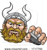 Vector Illustration of Viking Ice Hockey Sports Mascot by AtStockIllustration