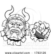 Vector Illustration of Viking Ice Hockey Sports Mascot by AtStockIllustration