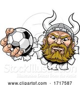 Vector Illustration of Viking Soccer Football Ball Sports Mascot by AtStockIllustration