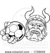 Vector Illustration of Viking Soccer Football Ball Sports Mascot by AtStockIllustration
