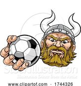 Vector Illustration of Viking Soccer Football Ball Sports Mascot by AtStockIllustration