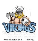 Vector Illustration of Viking Soccer Football Sports Mascot by AtStockIllustration