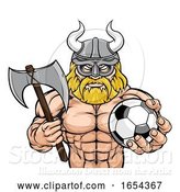 Vector Illustration of Viking Soccer Football Sports Mascot by AtStockIllustration