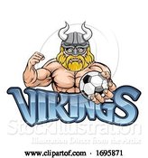 Vector Illustration of Viking Soccer Football Sports Mascot by AtStockIllustration