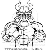 Vector Illustration of Viking Soccer Football Sports Mascot by AtStockIllustration