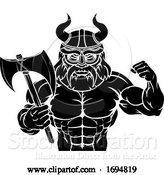 Vector Illustration of Viking Sports Mascot by AtStockIllustration