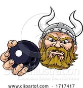 Vector Illustration of Viking Ten Pin Bowling Ball Sports Mascot by AtStockIllustration