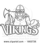 Vector Illustration of Viking Trojan Celtic Knight Baseball Warrior Lady by AtStockIllustration