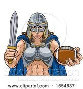 Vector Illustration of Viking Trojan Celtic Knight Football Warrior Lady by AtStockIllustration