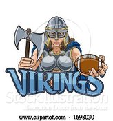 Vector Illustration of Viking Trojan Celtic Knight Football Warrior Lady by AtStockIllustration