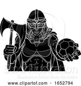 Vector Illustration of Viking Trojan Celtic Knight Soccer Warrior Lady by AtStockIllustration