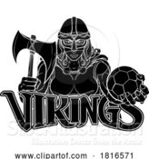 Vector Illustration of Viking Trojan Celtic Knight Soccer Warrior Lady by AtStockIllustration