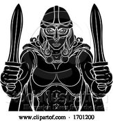 Vector Illustration of Viking Trojan Spartan Celtic Warrior Knight Lady by AtStockIllustration