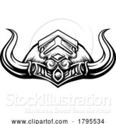 Vector Illustration of Viking Warrior Helmet by AtStockIllustration