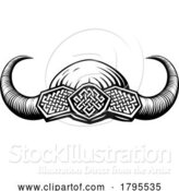 Vector Illustration of Viking Warrior Helmet by AtStockIllustration