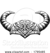 Vector Illustration of Viking Warrior Helmet by AtStockIllustration