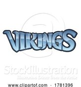 Vector Illustration of Vikings Sports Team Name Text Style by AtStockIllustration