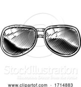 Vector Illustration of Vintage Style Sunglasses Icon Illustration by AtStockIllustration