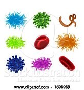 Vector Illustration of Virus Bacteria Germs Blood Cells Set by AtStockIllustration