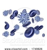 Vector Illustration of Virus Blood Cells Molecules Concept Illustration by AtStockIllustration