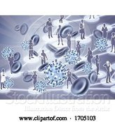 Vector Illustration of Virus Cells Viral Spread Pandemic People Concept by AtStockIllustration