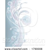 Vector Illustration of Water Splash Soap Border Frame Bubble Background by AtStockIllustration