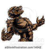 Vector Illustration of Werewolf Beast Howling and Transforming by AtStockIllustration