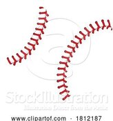 Vector Illustration of White Baseball Ball Heart Shape Concept by AtStockIllustration