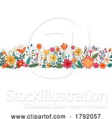 Vector Illustration of Wild Flowers Seamless Abstract Pattern Design by AtStockIllustration