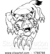 Vector Illustration of Wildcat Angry Wildcats Team Sports Mascot Roaring by AtStockIllustration