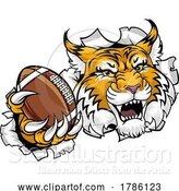 Vector Illustration of Wildcat Bobcat American Football Sport Team Mascot by AtStockIllustration