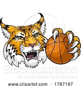 Vector Illustration of Wildcat Bobcat Basketball Animal Sport Team Mascot by AtStockIllustration