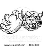Vector Illustration of Wildcat Bobcat Cat Cougar American Football Mascot by AtStockIllustration